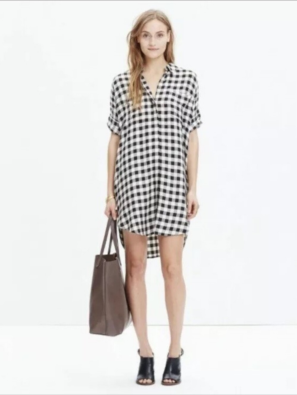 Madewell Courier Shirtdress in Buffalo Check Plaid